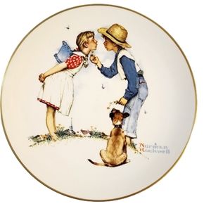 Norman Rockwell Gorham USA Fine China 1972 Four Seasons Series Beguiling Plate ♥